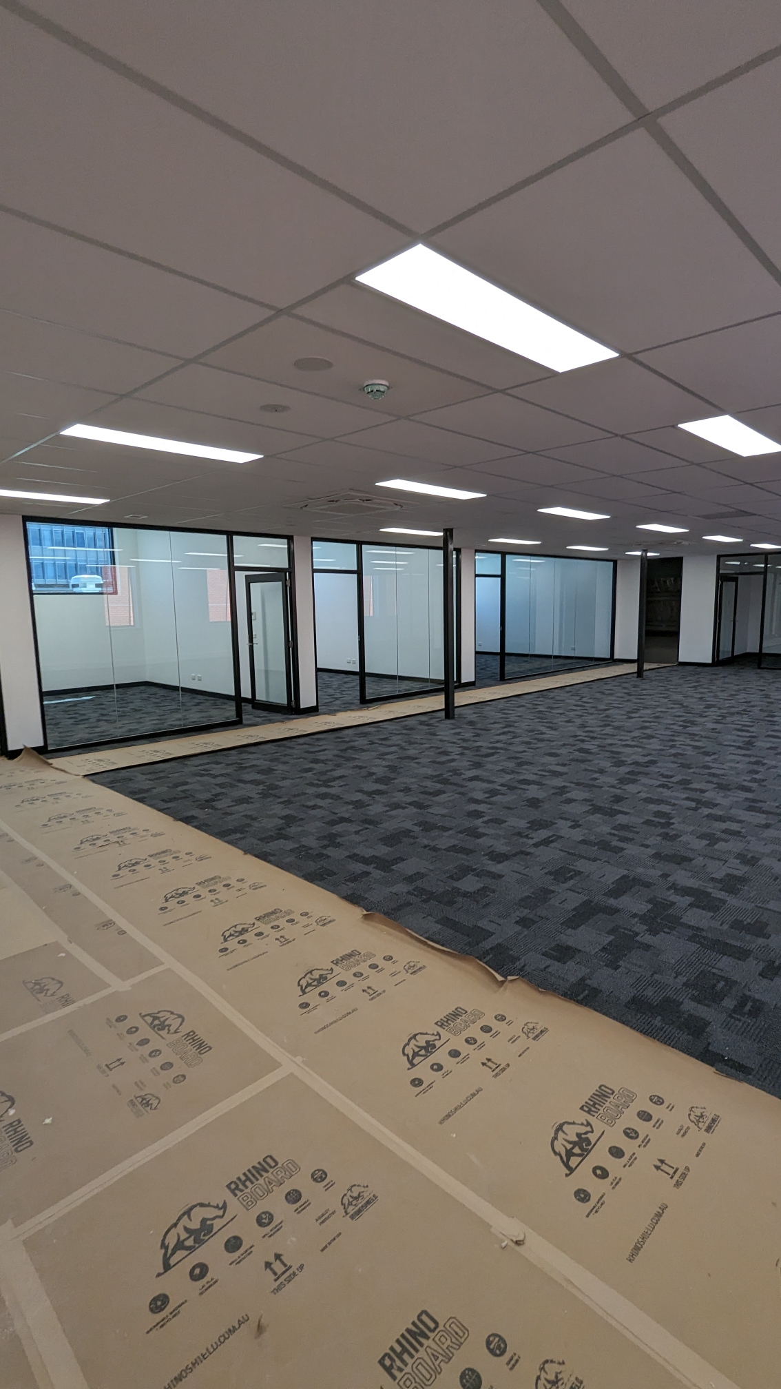 Aluminium and glass office partitions installation Melbourne by Integrity Glazing